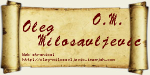 Oleg Milosavljević vizit kartica